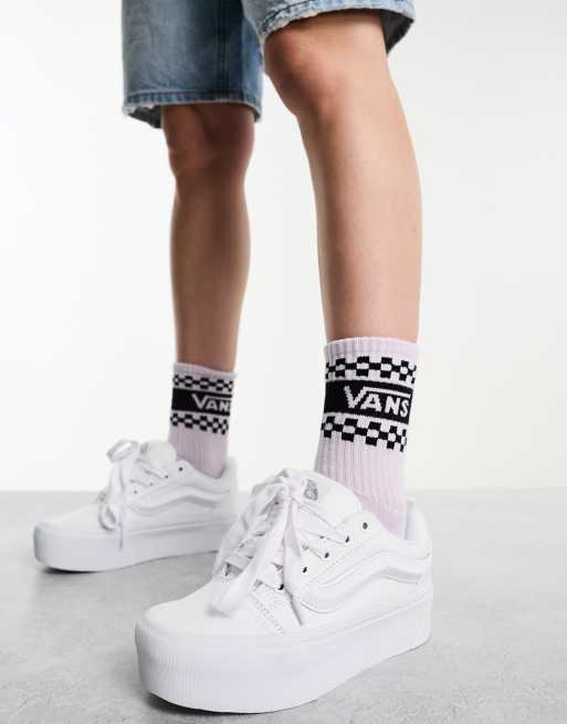 Vans Knu Stacked Platform trainers in white ASOS