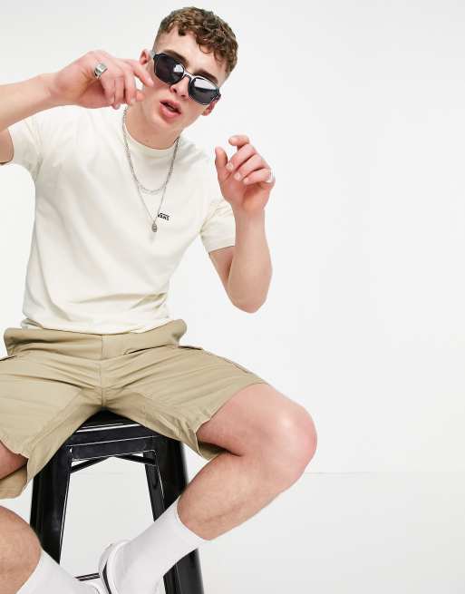 Vans – Krämfärgad t-shirt med liten logga