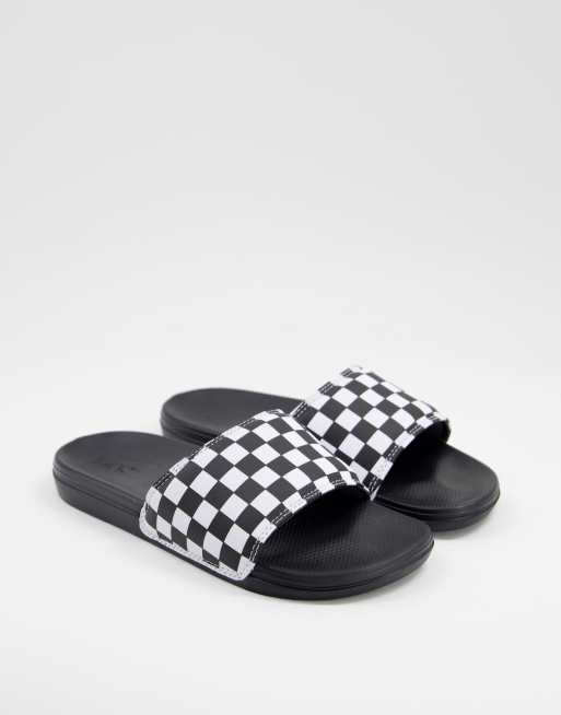 Vans - La Corsta - Sorte sliders med tern