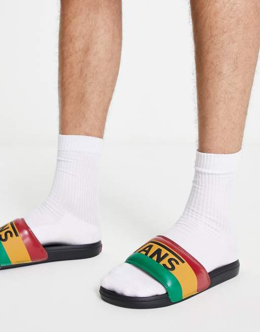 vans slides yellow