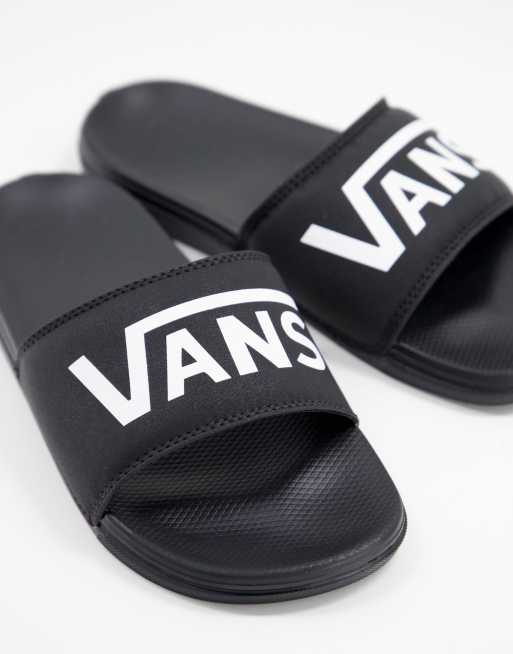 Vans – La Costa – Slider in Schwarz und Weiß 
