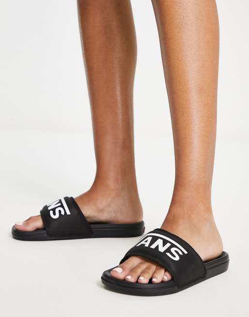 Vans La Costa sliders in black | ASOS