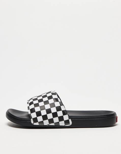 Vans - La Costa - Slippers met blokjesprint in zwart - view 1