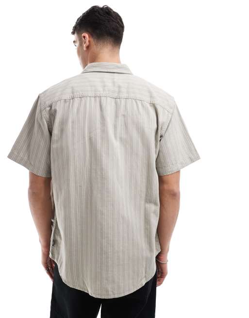 Vans Lawson stripe short sleeves woven in london fog/lemonicing, 4 of 4