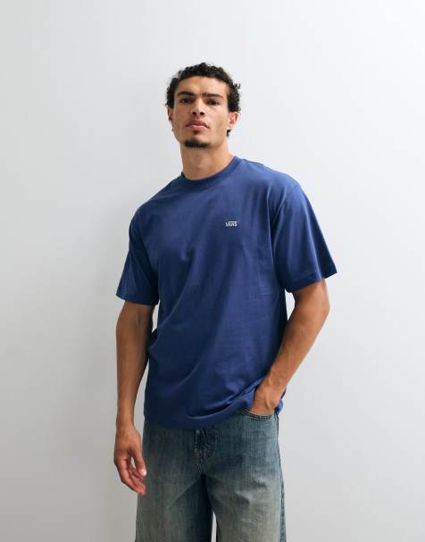 Vans Left Chest II ledig t-shirt i marinblått - view 1