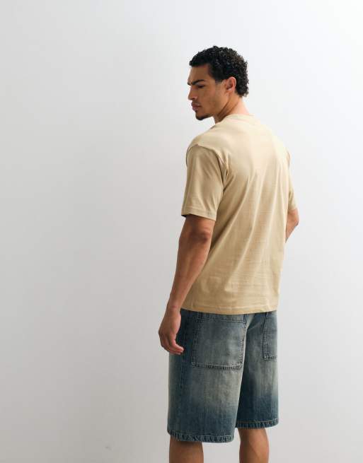 Vans Left Chest II lockeres T-Shirt in Beige, 4 von 5