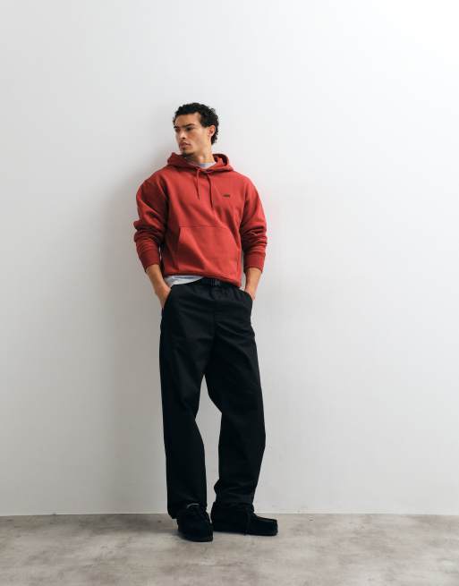 Vans Left Chest II pullover hoodie in red, 3 of 5