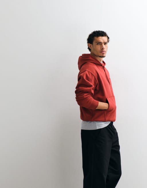 Vans Left Chest II pullover hoodie in red, 4 of 5