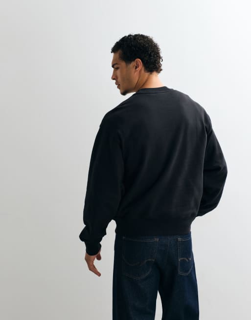 Vans Left Chest II sweatshirt med rund halsringning i svart, 3 av 5