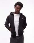 [Vans] Vans left chest logo full zip track jacket in black S Black