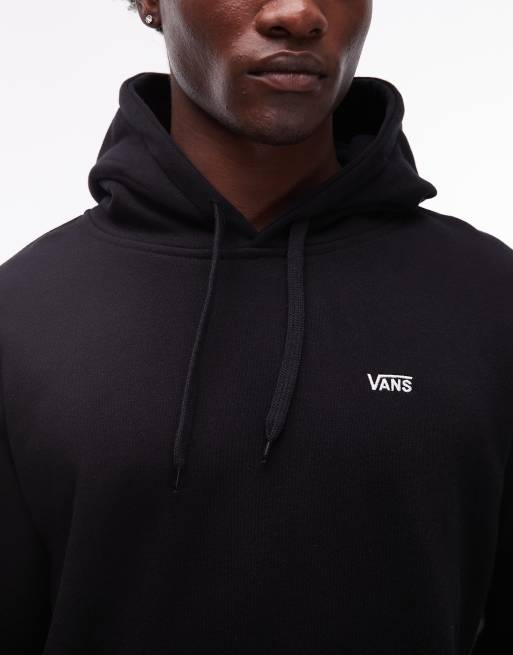 Vans left chest logo loose fit hoodie in black, 5 of 5