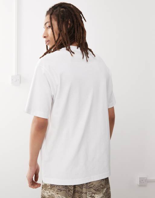Vans left chest logo oversized fit t-shirt in white - WHITE, 4 of 4