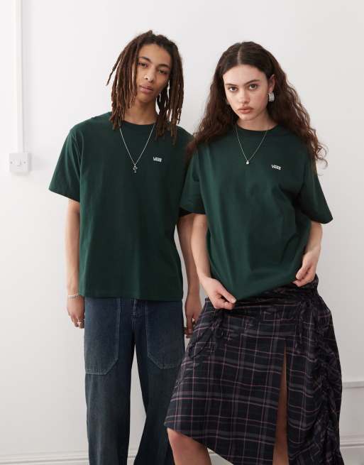 【海外限定】VANS Chest Logo Oversized T-Shirt Vans left chest logo oversized t-shirt in dark grey