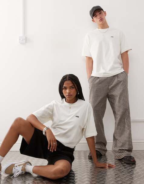 Vans left chest logo oversized t-shirt in off white - Exclusive to ASOS - view 1