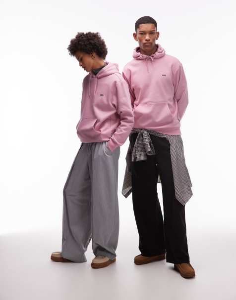 Vans left chest logo regular fit hoodie in light pink - view 1