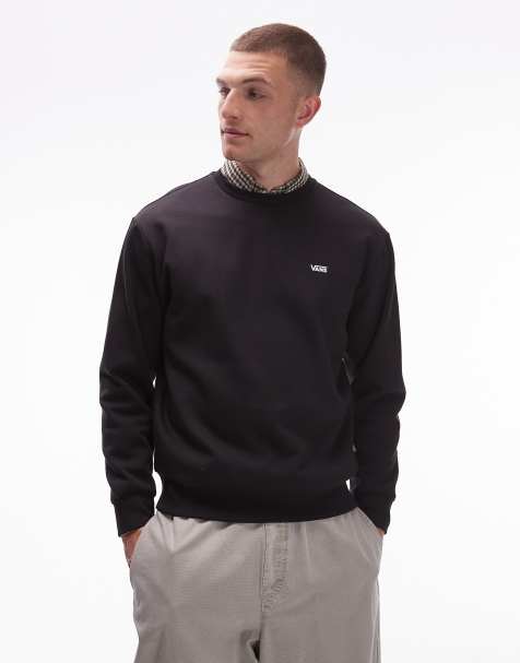 Vans left chest logo regular fit sweatshirt in black - view 1