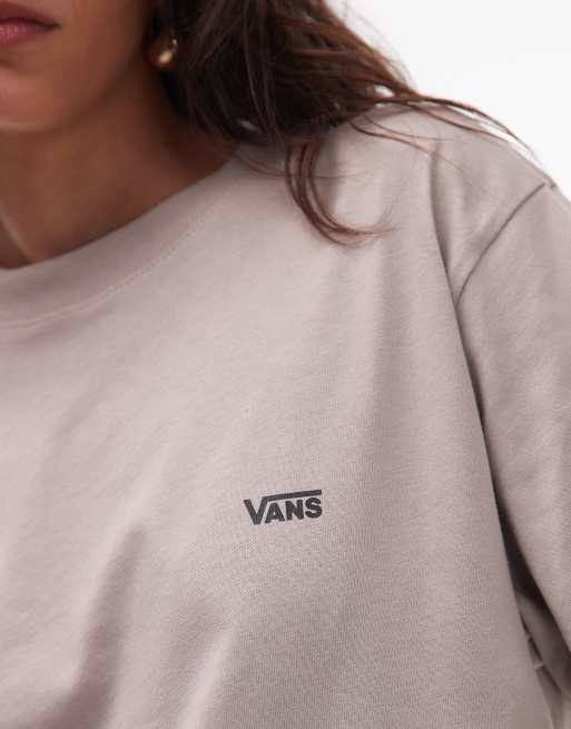 Vans left chest logo regular fit t-shirt in light brown, 4 of 4