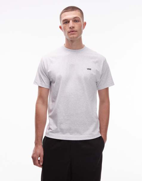 Vans left chest logo regular fit t-shirt in light grey - view 1