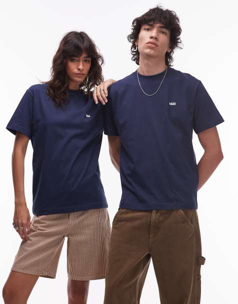 Vans left chest logo regular fit t-shirt in navy blue - view 1