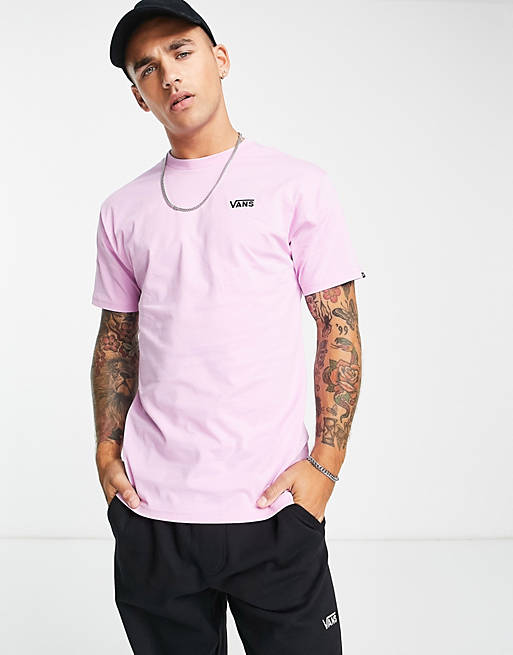 Vans Left chest logo t-shirt in baby pink Exclusive at ASOS | ASOS