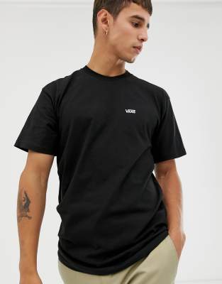 Vans left chest logo t-shirt in black