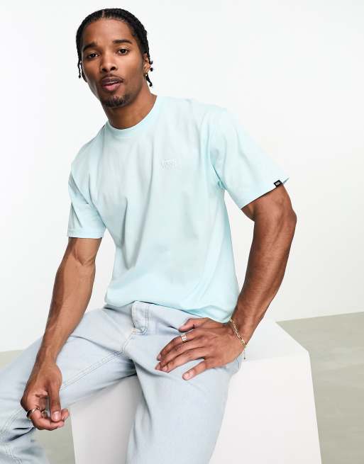 Vans left chest logo t shirt in blue ASOS