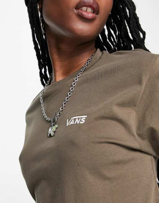 Vans Left Chest Logo T-shirt in brown, 3 of 4