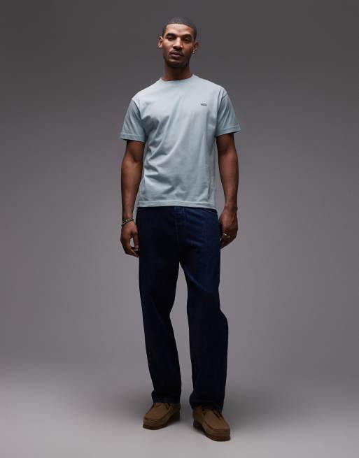 Vans left chest logo t-shirt in light blue, 2 of 5