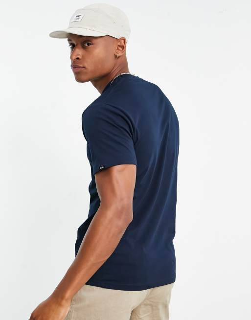 Vans left chest logo t-shirt in navy, 2 of 4