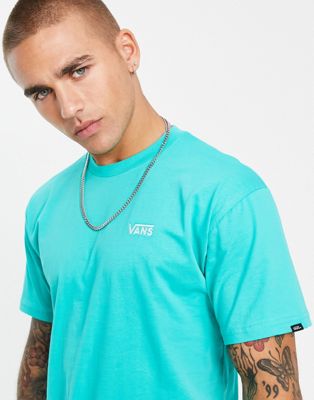 Vans Left chest logo t-shirt in teal Exclusive at ASOS