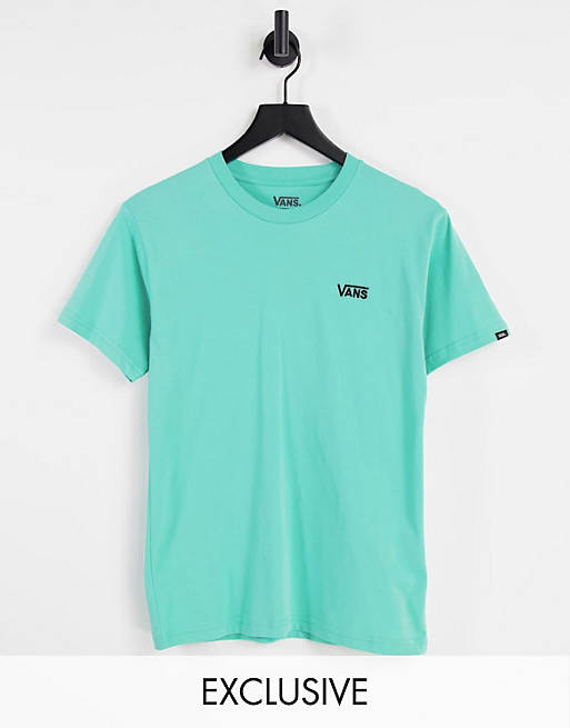 Vans Left Chest Logo t-shirt in teal Exclusive at ASOS