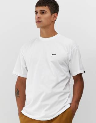 Vans left chest logo t-shirt in white