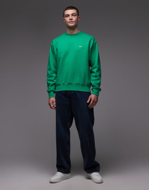 Vans left chest oversized sweatshirt in green, 2 of 5