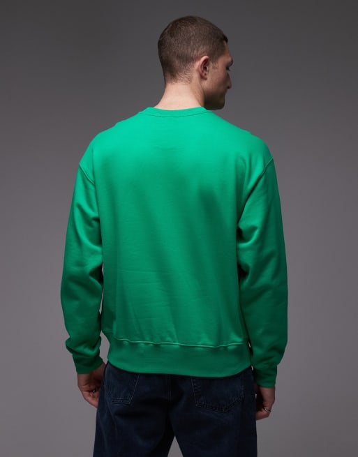 Vans left chest oversized sweatshirt in green, 3 of 5