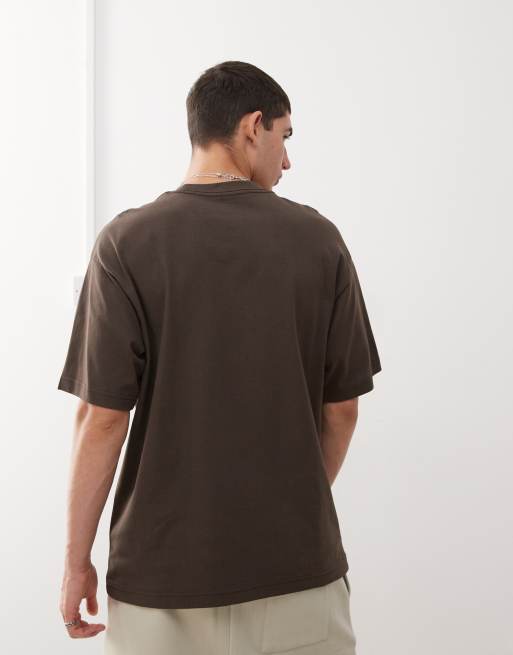 Vans - Left Chest - T-shirt oversize marrone scuro con logo - In esclusiva per ASOS, 4 di 4