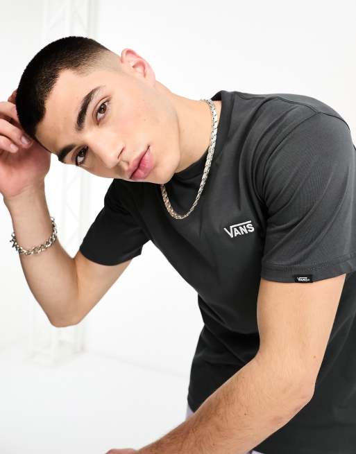 Vans - left chest - T-shirt unisex grigio scuro con logo sul petto, 2 di 4