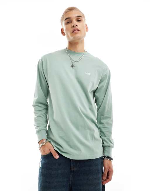 Vans left logo long sleeve t-shirt in light green