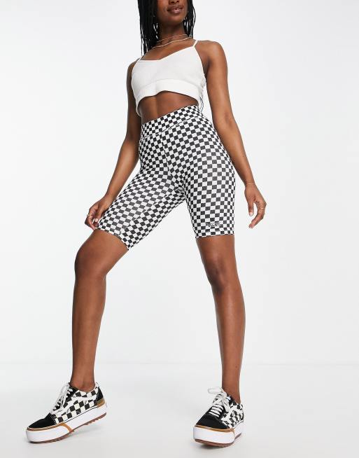 Flying V Print Legging Shorts - Checkerboard – ban.do