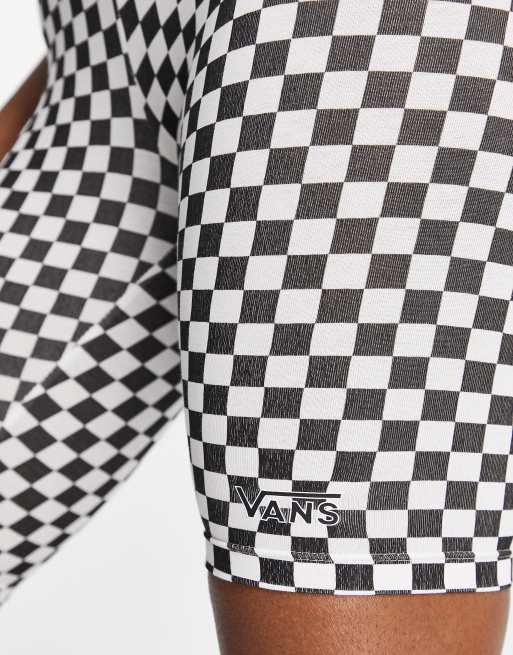 Shes Badas Black White Checkered Leggings Women's Vans Classic Skater Style  / Racing Pattern Stretchy Pants / Cute Soft Fashion Tights -  Norway