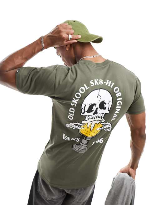 Vans Lift 'em high short sleeve t-shirt in khaki  