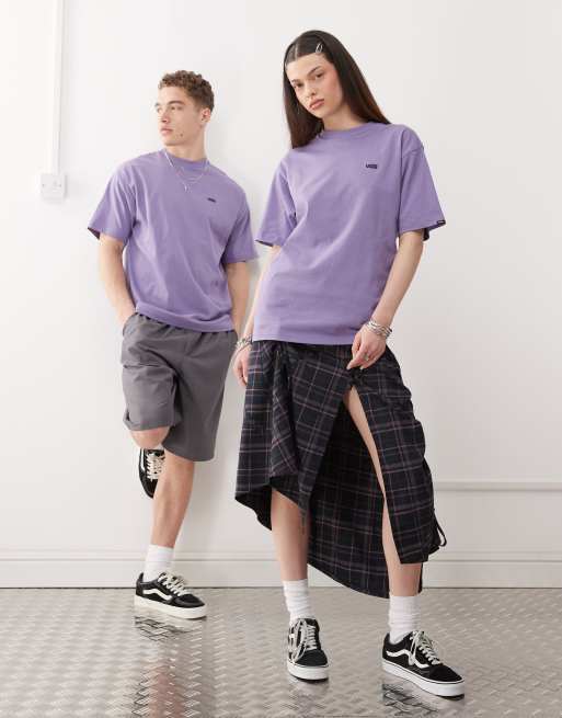 Vans - Lilla oversized T-shirt med logoprint på venstre bryst, 2 af 4