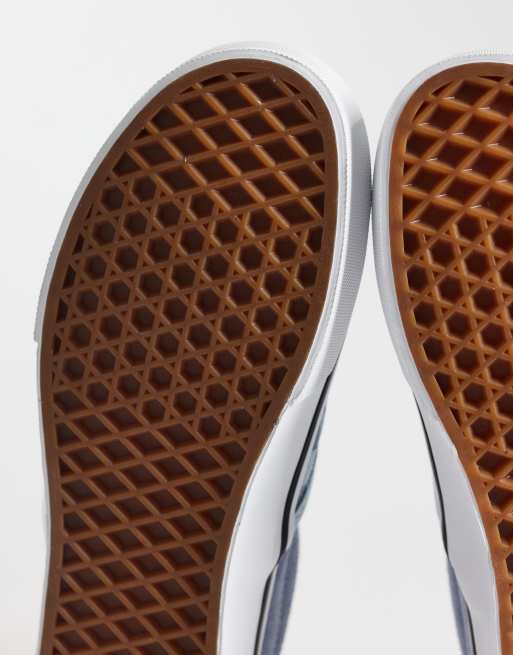 Vans – Ljusblå, schackrutiga sneakers i slip in-modell, 5 av 5