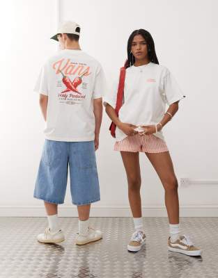 Vans - Local Spice - OVersize-T-Shirt in Weiß mit Rückenprint - exklusiv bei ASOS