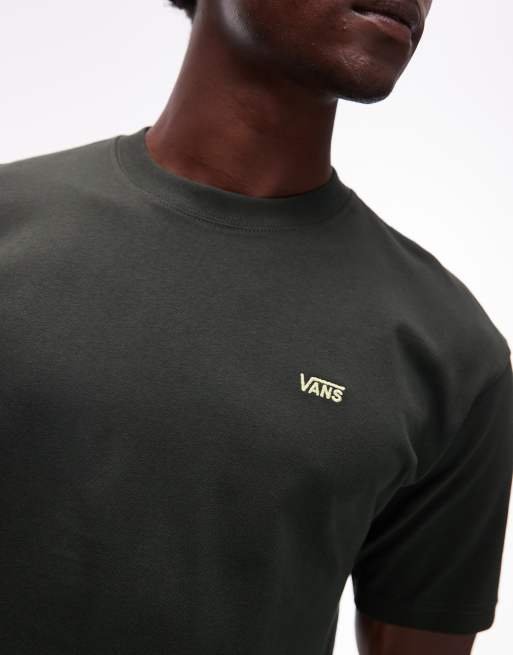Vans – Locker sitzendes T-Shirt in dunklem Olivgrün mit Logo auf der linken Brust, 5 von 5
