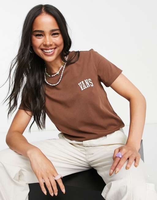 Vans Logo printed baby tee in brown Exclusive at ASOS ASOS