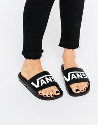 Vans Logo Slider Flat Sandals | ASOS