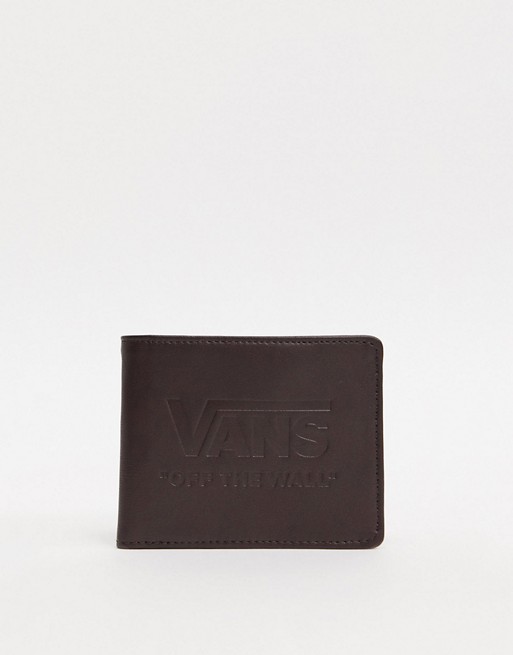 Vans logo wallet in brown