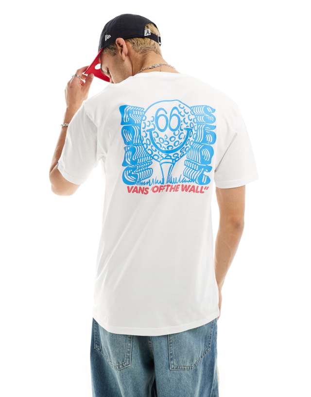 Vans - long shot back print t-shirt in white