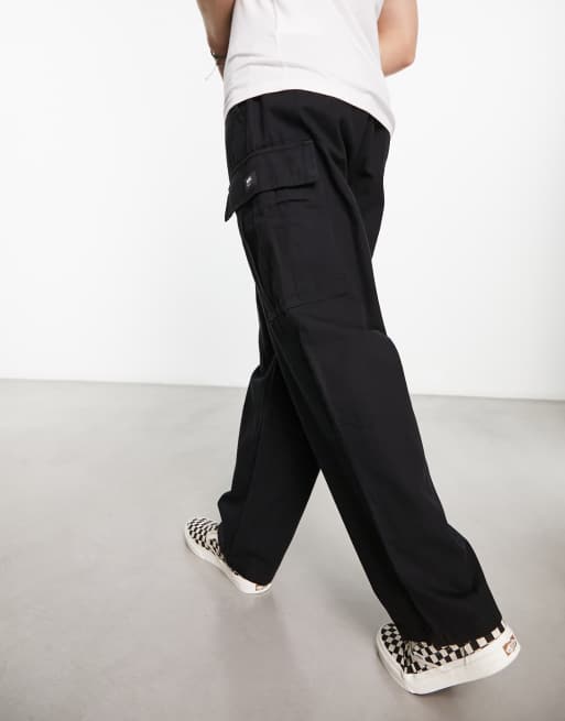  RANGE CARGO BAGGY TAPERED ELASTIC PANT, Black