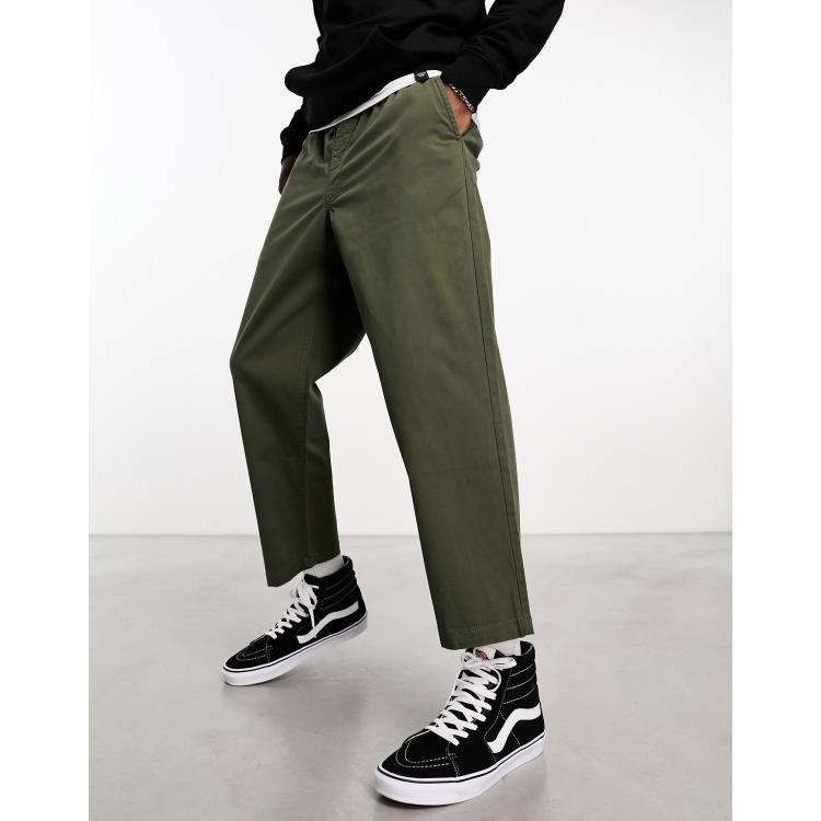 Vans drawstring cargo pants in khaki, ASOS